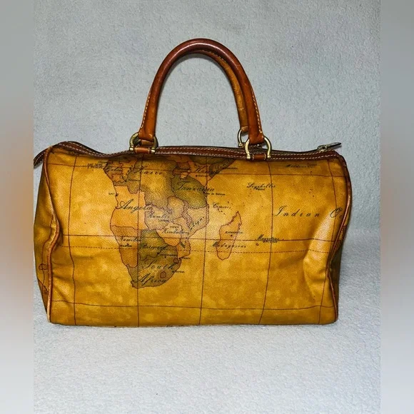 Alviero Martini World Map  Boston Bag - Picture 3 of 14